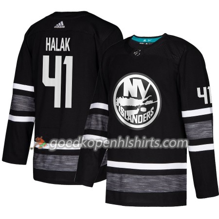 New York Islanders Jaroslav Halak 41 2019 All-Star Adidas Zwart Authentic Shirt - Mannen